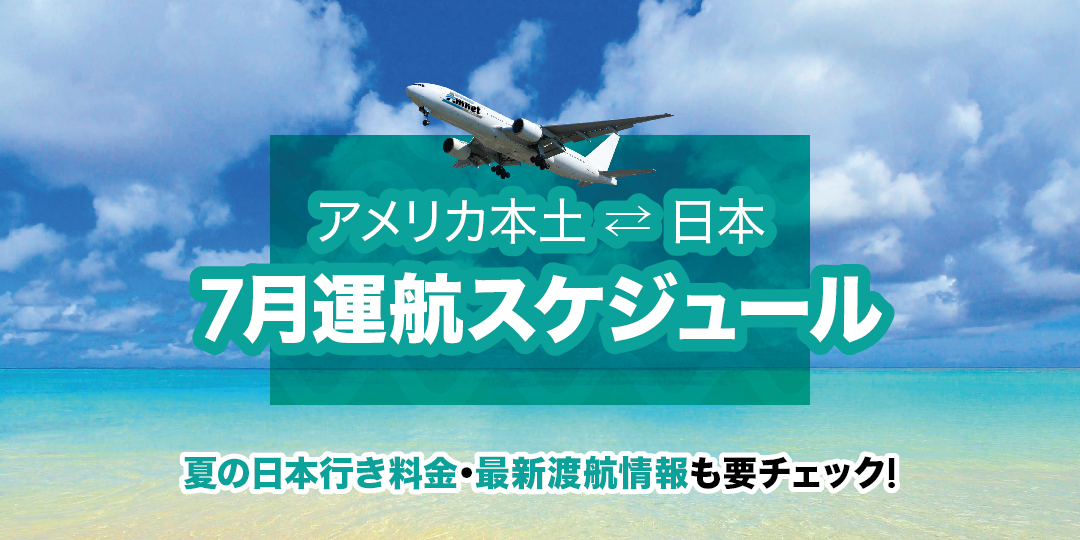 7月 運航スケジュール 夏の日本行き料金 最新渡航情報も要チェック Amnet