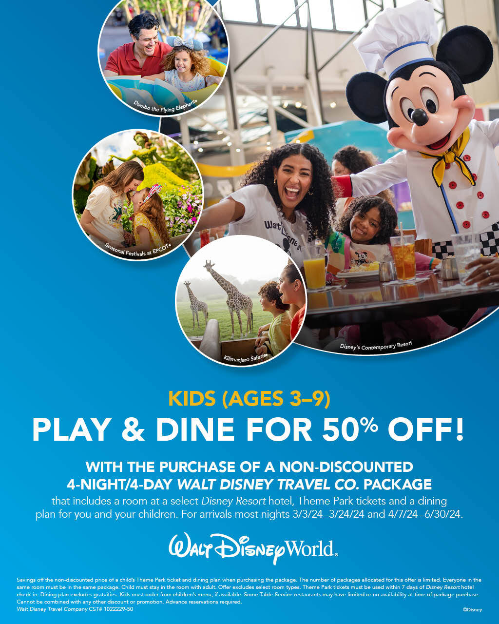 Kids 50% Off Play and Dine Package Offer